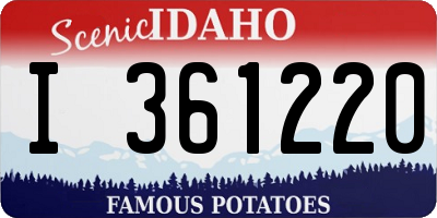 ID license plate I361220