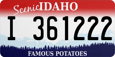 ID license plate I361222