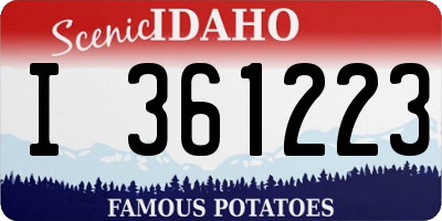ID license plate I361223