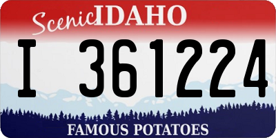 ID license plate I361224