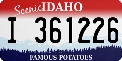 ID license plate I361226