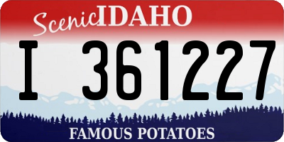 ID license plate I361227