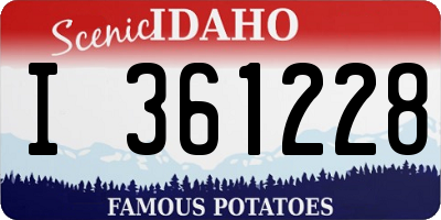 ID license plate I361228
