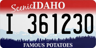 ID license plate I361230