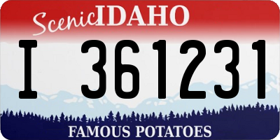 ID license plate I361231