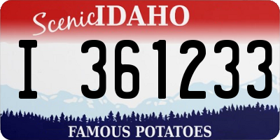 ID license plate I361233