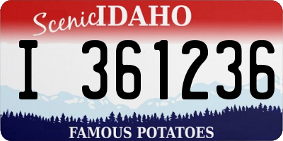 ID license plate I361236