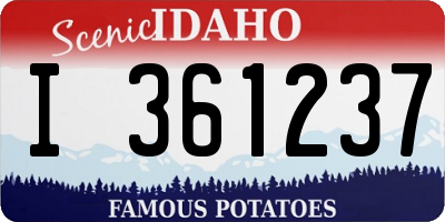 ID license plate I361237