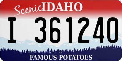 ID license plate I361240