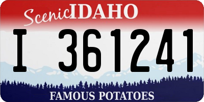 ID license plate I361241