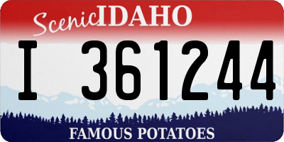 ID license plate I361244