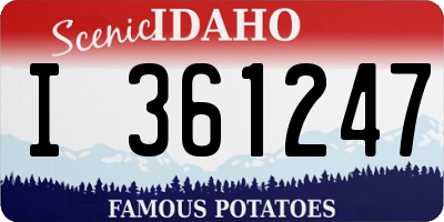 ID license plate I361247