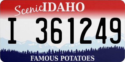 ID license plate I361249