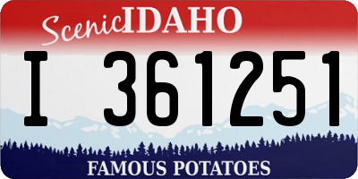 ID license plate I361251