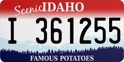 ID license plate I361255