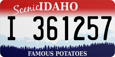 ID license plate I361257