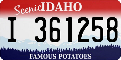 ID license plate I361258