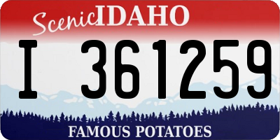 ID license plate I361259
