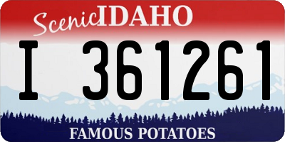 ID license plate I361261