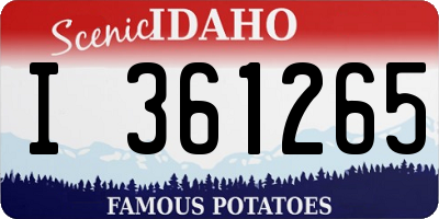 ID license plate I361265