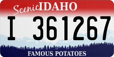 ID license plate I361267