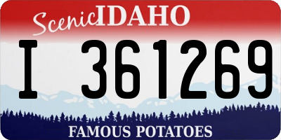 ID license plate I361269