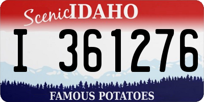 ID license plate I361276