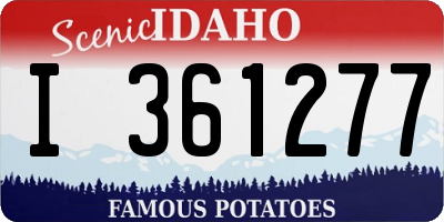 ID license plate I361277