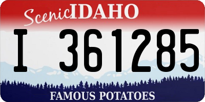 ID license plate I361285
