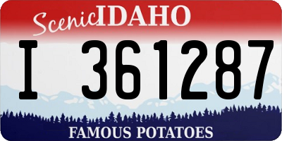 ID license plate I361287