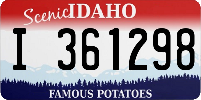 ID license plate I361298