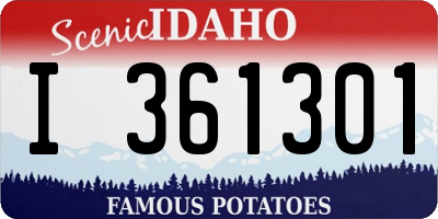 ID license plate I361301