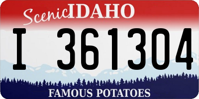 ID license plate I361304