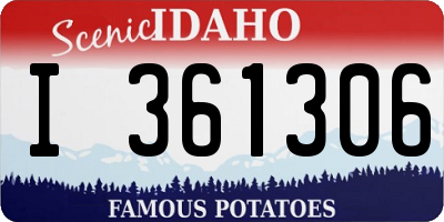 ID license plate I361306