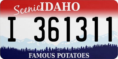 ID license plate I361311