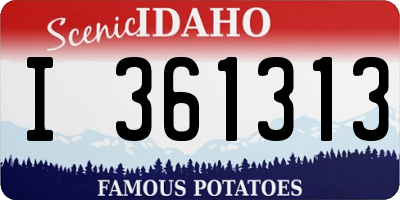 ID license plate I361313