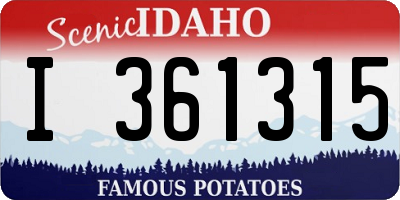 ID license plate I361315