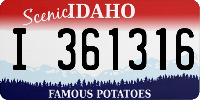 ID license plate I361316