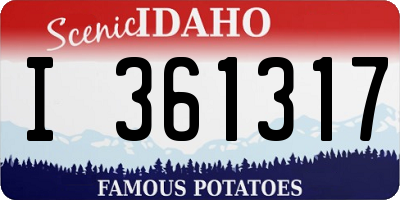 ID license plate I361317