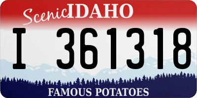 ID license plate I361318