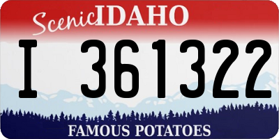 ID license plate I361322