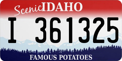 ID license plate I361325