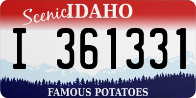 ID license plate I361331