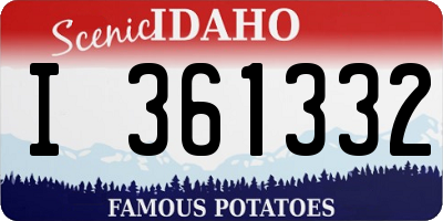 ID license plate I361332