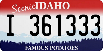 ID license plate I361333