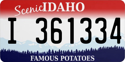 ID license plate I361334