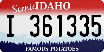ID license plate I361335