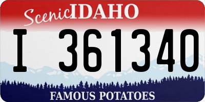 ID license plate I361340