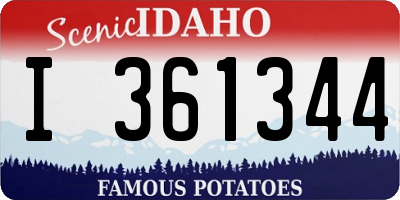 ID license plate I361344