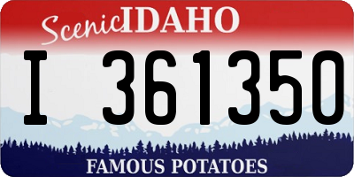 ID license plate I361350